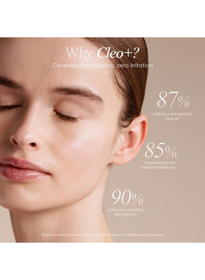 Project E Beauty Cleo+ Sonic Facial Cleansing Brush by Project E Beauty | Daily Cleansing | Gentle Exfoliating | Wireless Portable Face Cleanser | Face Massager Wash Brush | Travel Size | Waterproof Soft Silicone - Image 4