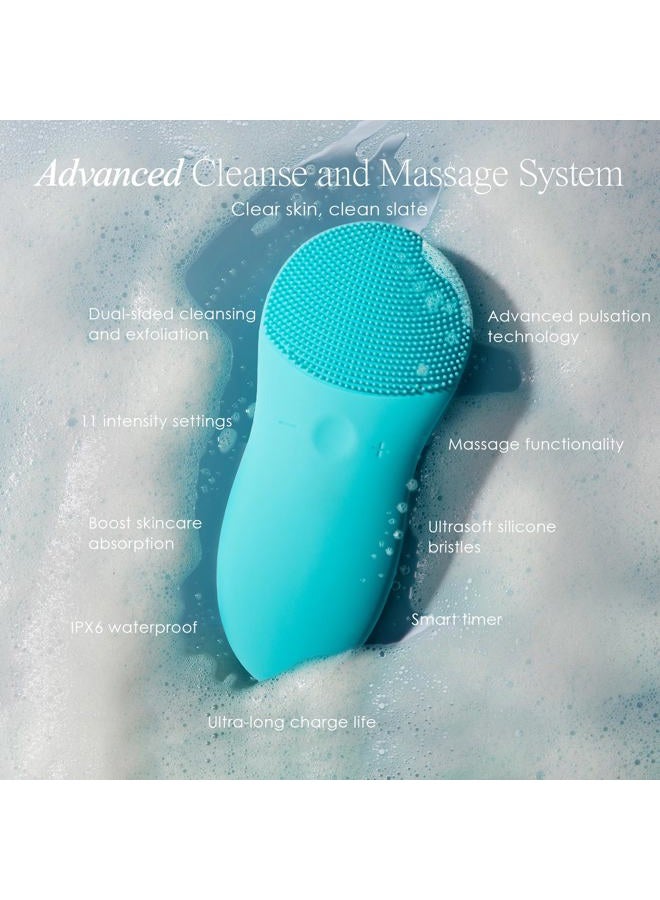 Project E Beauty Cleo+ Sonic Facial Cleansing Brush by Project E Beauty | Daily Cleansing | Gentle Exfoliating | Wireless Portable Face Cleanser | Face Massager Wash Brush | Travel Size | Waterproof Soft Silicone - Image 5