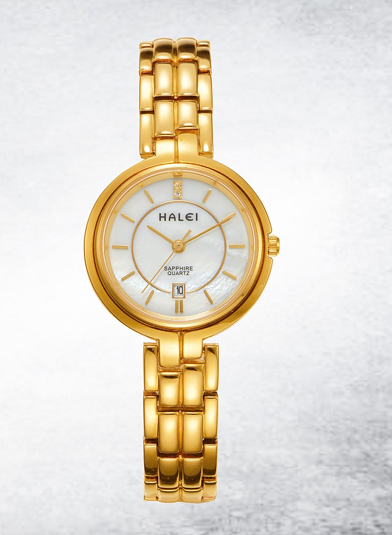 هالي HALEI المرأة أزياء بسيطة سبيكة حزام ساعة كوارتز - Image 1