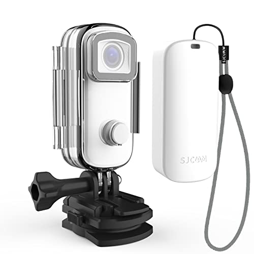 SJCAM C100 Waterproof Action Camera, 15MP Photos, 1080P Pocket Camera for Vlogging, Live Streaming, Webcam, 98ft Underwater Cameras for Snorkeling (White) - Image 1