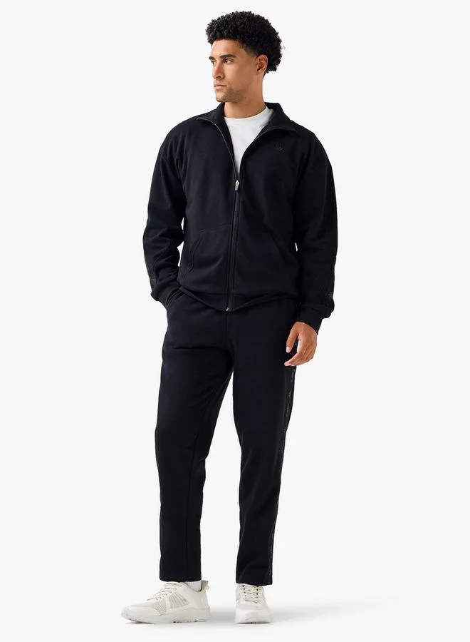 Kappa Kappa Men Regular Fit Flexi Waist Joggers with Side Logo Panel