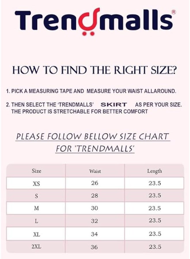TRENDMALLS تنورة نسائية رسمية ضيقة تصل إلى الركبة من تريندمالز مع حزام خصر مطاطي - Image 4