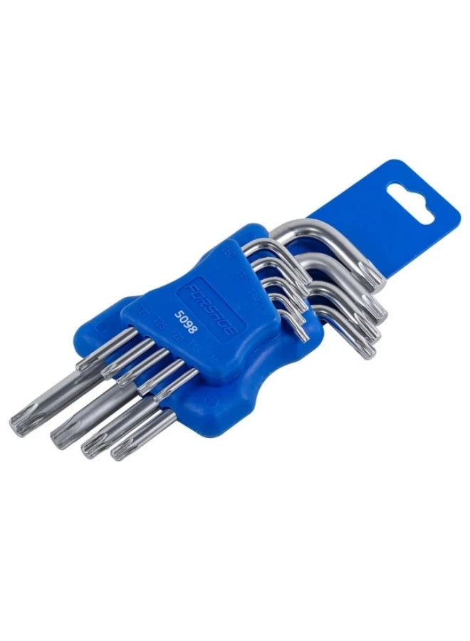 FORSAGE L-type torx-wrenches set 9pcs (t10, t15, t20, t25, t27, t30, t40, t45, t50), in plastic holder - Image 2