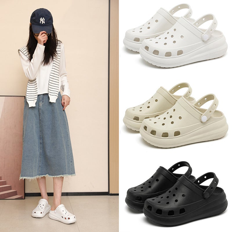 Export All-In-One Puff Clogs For Women New Thick Soles Increased 25 Years New Versatile Manufacturer Dropshipping - Image 2