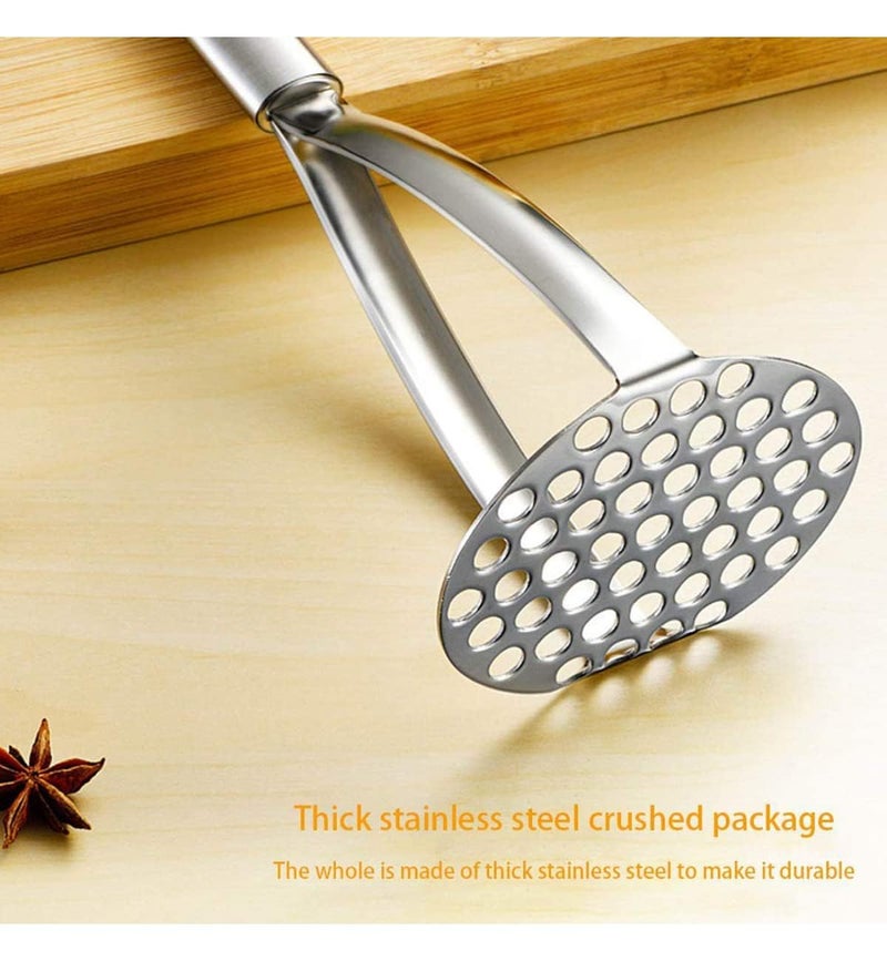 EVK® Stainless Steel Potato Masher with Stainless Steel Handle |Diameter - 8.3 cms | Ideal for mashing Vegetable/Pav Bhaji/Baby Food | Smasher for Kitchen (Masher 25CM) - Image 4