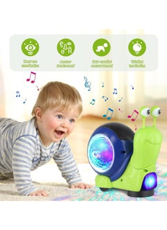 KITCHENOO Crawling Snail Toy for Kids, Electric Musical Light Walking Interactive Sensory Toy for Kids and Pets with Automatic Obstacle Avoidance  - Image 4