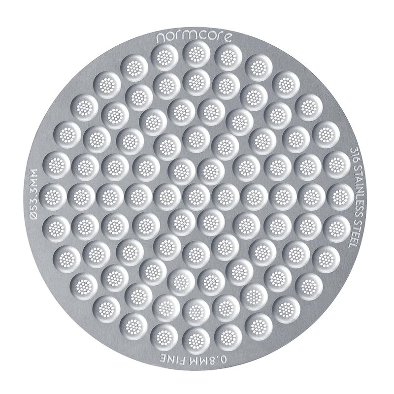 Normcore 533mm Puck Screen 08mm Thickness Lower Shower Screen Reusable Metal Filter for Breville Sage 54mm Portafilter Basket 316 Stainless Steel