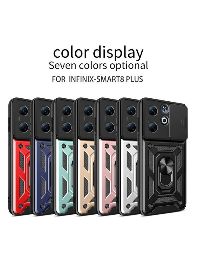S-TOP Case For Infinix Smart 8 Plus / 8 Pro Sliding Camera Cover Design TPU+PC Phone Case - Image 2