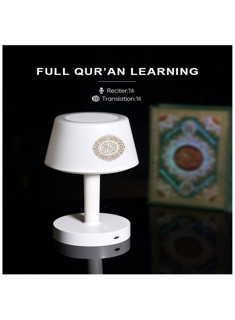 Desk Lamp Quran Speaker, Smart Touch LED Lamp Bluetooth Speaker with Remote Control, 16 Reciters and 16 Translations Portable Quran Speaker - Image 3