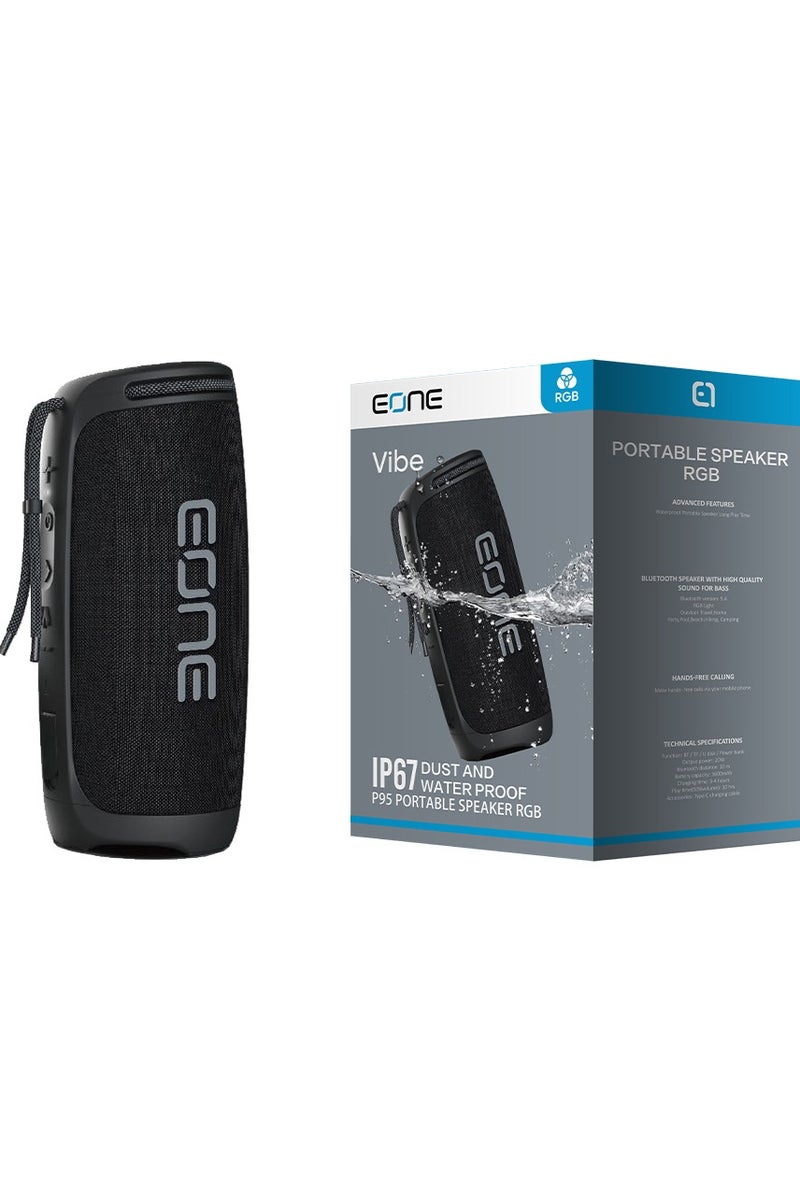 Eone Portable Bluetooth Speaker with Surround Stereo Sound, IP67 Waterproof Rating, Long Battery Life — Perfect for Gaming, TV, Desktop, and Computer Use - Image 2