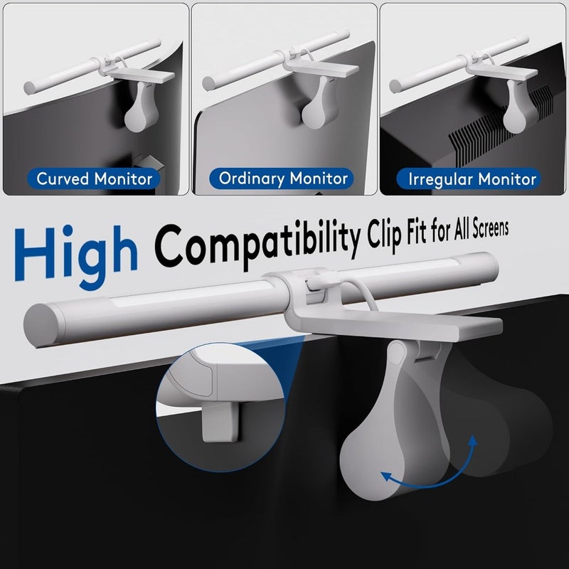 Monitor Light Bar Remote Backlight for Eye Caring 40cm Curved Computer Screen Light Bar Stepless Dimming Hue Adjustment No Glare CRI95 For Gaming, Work, Home Office Desk Lamp - Image 5