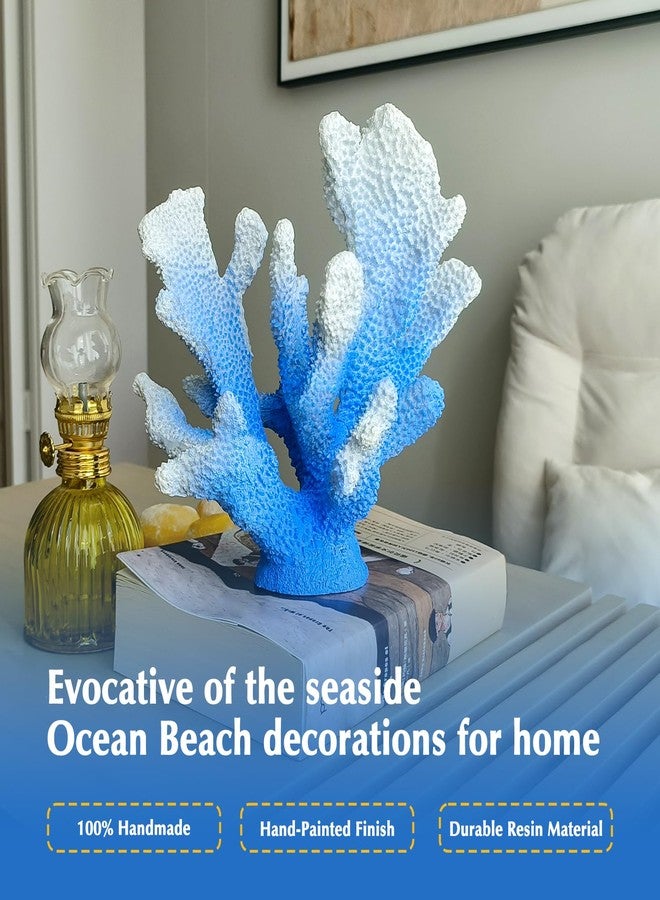 Accessoryway Santorini Blue Coral Reef Decor for Home -Faux Coral Reef Beach Centerpiece Room Table Decorations,Ocean Nautical Themed Party Decor & Beach Decorations for Home Bathroom -8.2" - Image 3