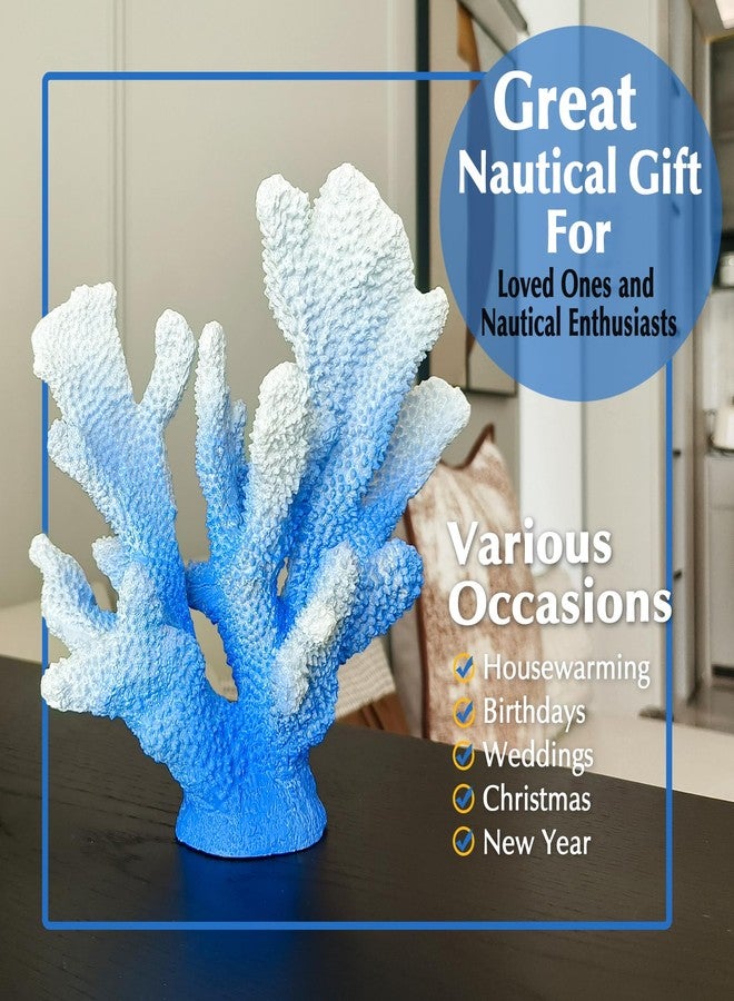 Accessoryway Santorini Blue Coral Reef Decor for Home -Faux Coral Reef Beach Centerpiece Room Table Decorations,Ocean Nautical Themed Party Decor & Beach Decorations for Home Bathroom -8.2" - Image 4