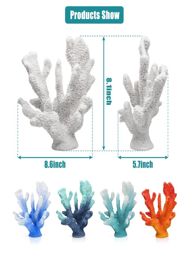 Accessoryway Santorini Blue Coral Reef Decor for Home -Faux Coral Reef Beach Centerpiece Room Table Decorations,Ocean Nautical Themed Party Decor & Beach Decorations for Home Bathroom -8.2" - Image 5