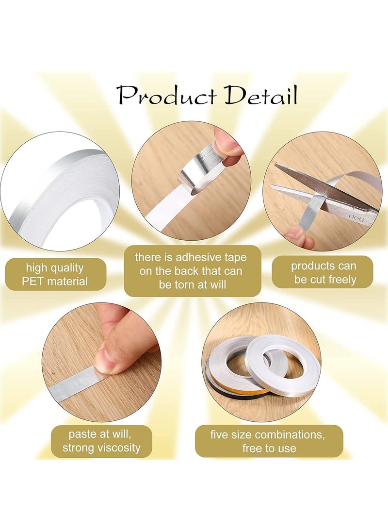 WALLTON WALLTON SelfAdhesive Decorative 45 Meters Tape for Tiles Line Gaping Waterproof Gap Sealing Tape Strip Sticker for Home Floor Wall Kitchen Cabinet Pack of 3 Mix Color 2 CM  - Image 5