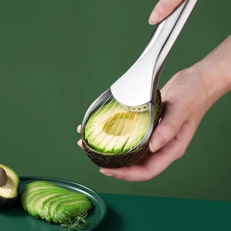 shofilt Avocado Slicer Tool – 2-in-1 Avocado Cutter & Saver | Stainless Steel Avocado Knife & Pitter | Multi-Function Fruit Cutter for Dragon Fruit, Kiwi, Papaya | Dishwasher Safe - Image 1
