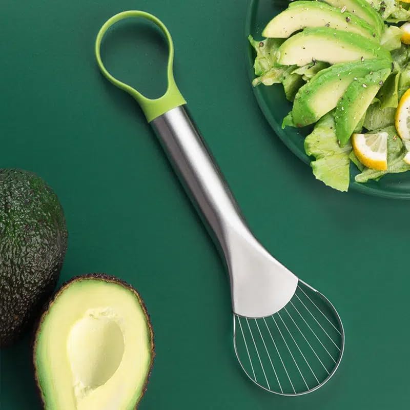 shofilt Avocado Slicer Tool – 2-in-1 Avocado Cutter & Saver | Stainless Steel Avocado Knife & Pitter | Multi-Function Fruit Cutter for Dragon Fruit, Kiwi, Papaya | Dishwasher Safe - Image 3