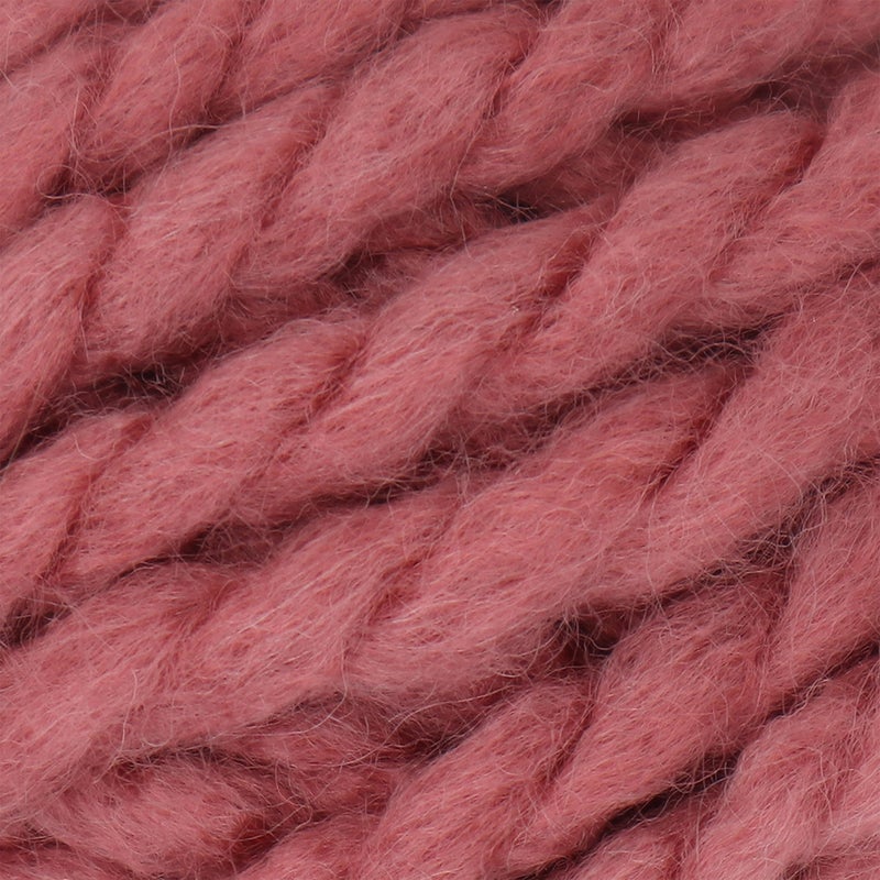 Estako Cozy Thick & Quick Yarn 20% Wool 80% Acrylic Soft Super Bulky Weight #6 Knitting and Crocheting Yarn 3.52 oz (100gr) 65 yds (60 m) (53100-Dark Rose) - Image 2