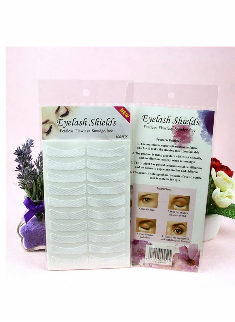 SYOSI - Eyeshadow Shields, Makeup Tape Supplies, Adhesive Under Eye Crease Shields for Prevent Eyelash Extensions, Tinting and Lip Makeup Residue Lint Free Eye Gel Pad, 5 Sheet Total of 100 Stickers - Image 1