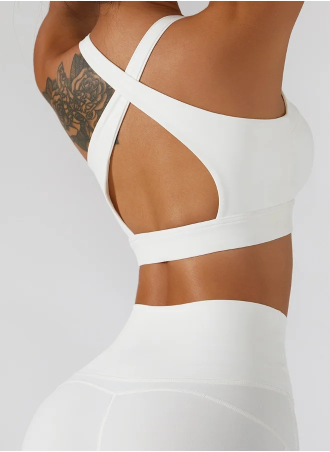 KAWN.YOGA KAWN YOGA Womens X Back Sports Bra - Padded Low Impact Workout Yoga Bra with Removable Built in Bra
