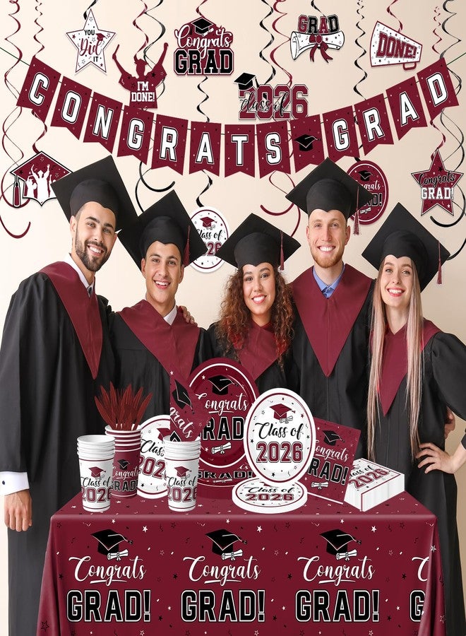 Bezkega graduation party plates and napkins banner (Maroon) - Image 2