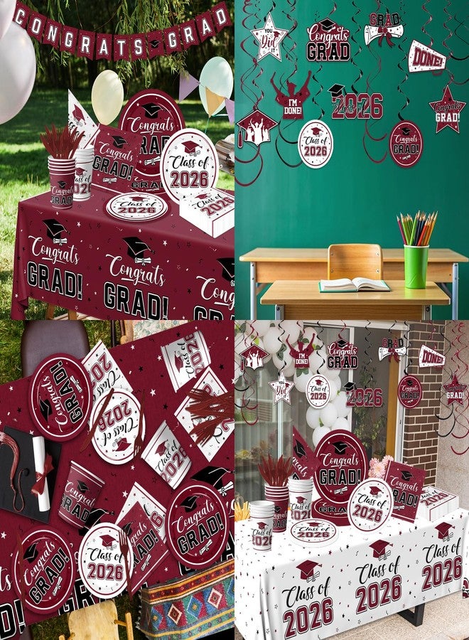 Bezkega graduation party plates and napkins banner (Maroon) - Image 5