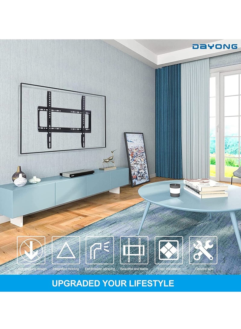 TV Wall Mounts Bracket for 26-65 Inch VESA 400 x 400mm and 35kg Loading Capacity Fixed Mounting Bracket for LED LCD OLED Flat Curved Screen TVs - Image 5