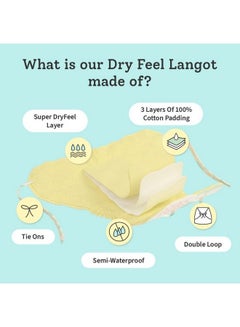 Superbottoms Dry Feel Padded Langot For Unisex Babypack Of 3Cotton Langot ;Cloth Nappy ;Langot With Gentle Elastics & A Superdryfeel Layer On Top (Sweet Tooth Collection Size 0 (Fits 0 5 Kg))  - Image 4