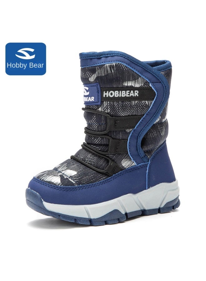 Children's Snow Boots Boys Boots Winter New Plus Velvet Cotton Boots Baby Warm Women's Shoes A Generation Of Hair
