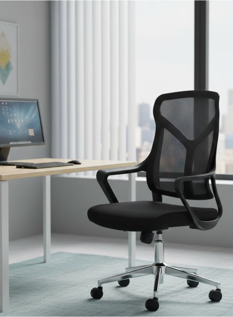 Furalux Ergonomic Office Chair Adjustable High-Back Mesh Task Executive Chair with Headrest & Armrests for Office & Home Use - Image 2