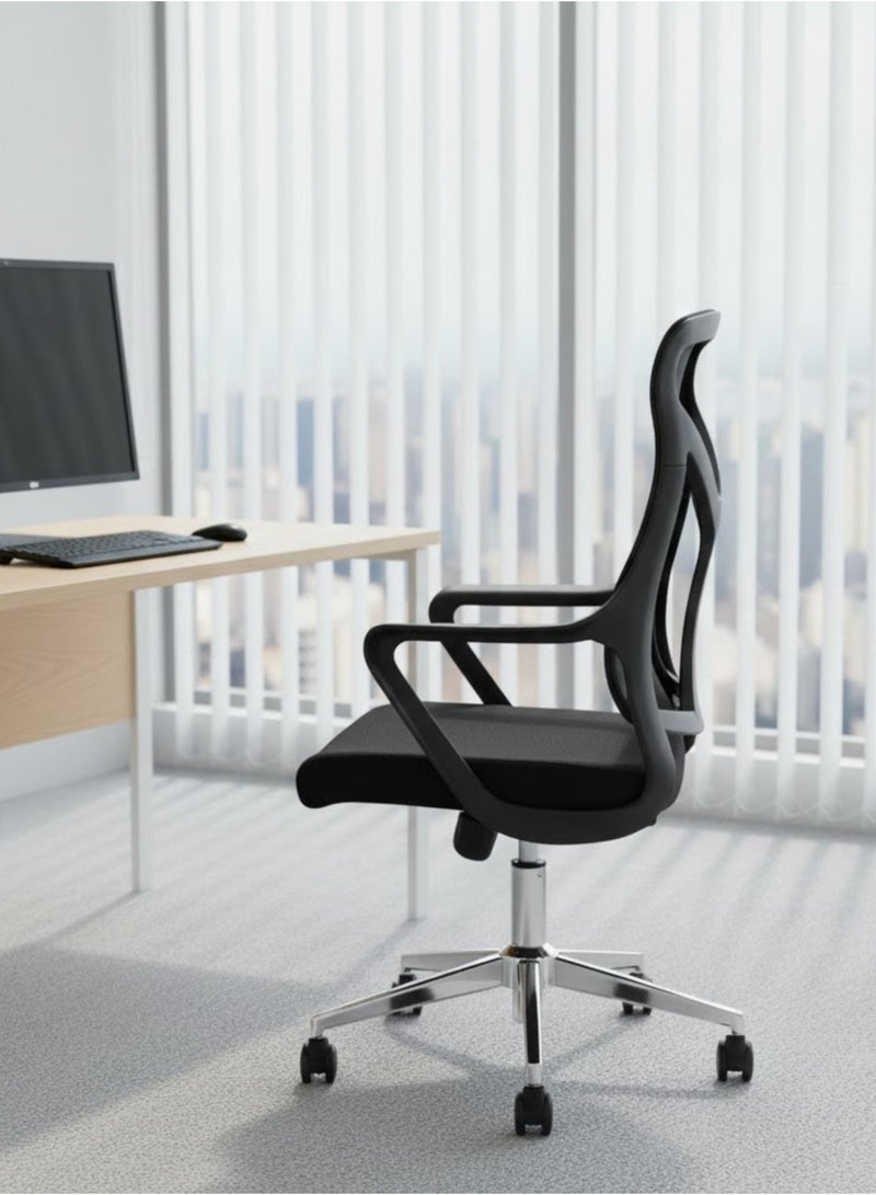 Furalux Ergonomic Office Chair Adjustable High-Back Mesh Task Executive Chair with Headrest & Armrests for Office & Home Use - Image 3