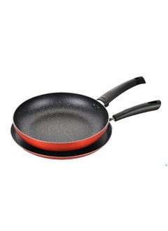 BERGNER ULTRA 2PCS NON-STICK COOKWARE SET, FRYPAN 26CM + TAWA 28CM, PRESSED ALUMINUM COOKING SET, INDUCTION BOTTOM COOKWARE, METALIC ORANGE COLOR, SUITABLE FOR ALL STOVES, BG31307OR  - Image 1