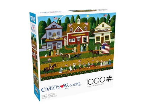 Buffalo Games Charles Wysocki Young Patriots 1000 Piece Puzzle Challenging Puzzle Perfect for Game Nights Finished Size is 2675 x 1975 - Image 1