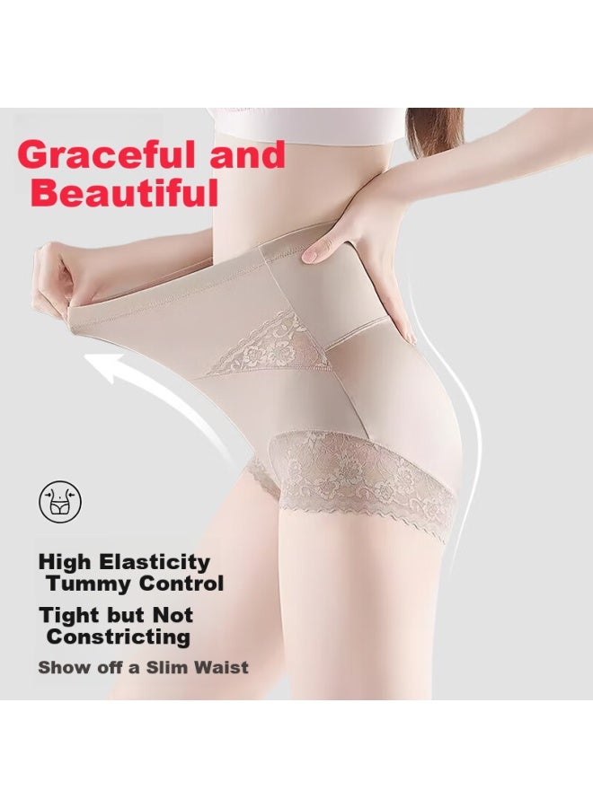 Gracewell High Waist Tummy Control Lifting Panties Women's Light Shaping Cotton Antibacterial Postpartum Waist Cincher Seamless Summer Thin - Image 4