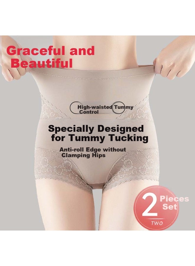 Gracewell High Waist Tummy Control Lifting Panties Women's Light Shaping Cotton Antibacterial Postpartum Waist Cincher Seamless Summer Thin - Image 2