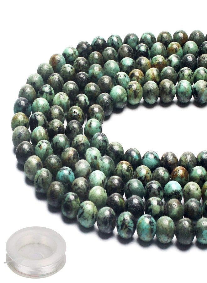 BONNY BOXX 70PCS Natural 8MM Healing Gemstone, African Turquoise Energy Stone Round Loose Beads, Semi-Precious Crystal Beads with Free Elastic String for Jewelry Making DIY - Image 1