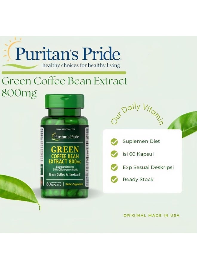 Puritan's Pride Green Coffee Beans Help Burn Fat And Stimulate The Digestive System. - Image 2