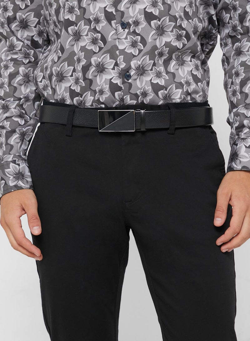 Robert Wood Faux  Leather Free Size Formal Belt - Image 1