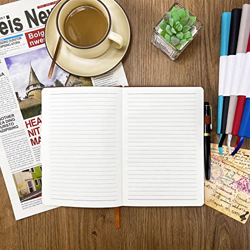 BGHEOUYV Notebook Journal, College Ruled Notebook Lined A5 160 Pages,Hard Cover Journals for Writing, Notebooks for Work Office School Women Men,5.7 inches x 8.4 inches(Brown) - Image 4