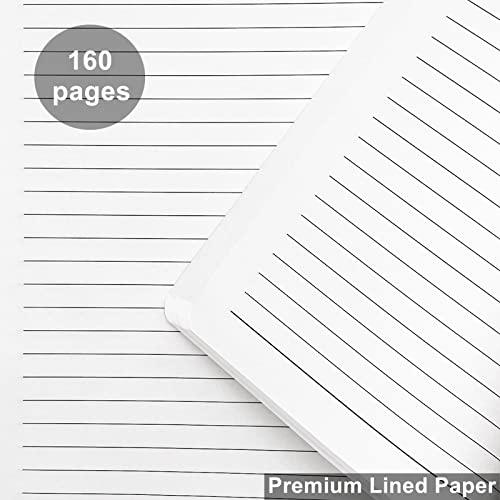 BGHEOUYV Notebook Journal, College Ruled Notebook Lined A5 160 Pages,Hard Cover Journals for Writing, Notebooks for Work Office School Women Men,5.7 inches x 8.4 inches(Brown) - Image 3