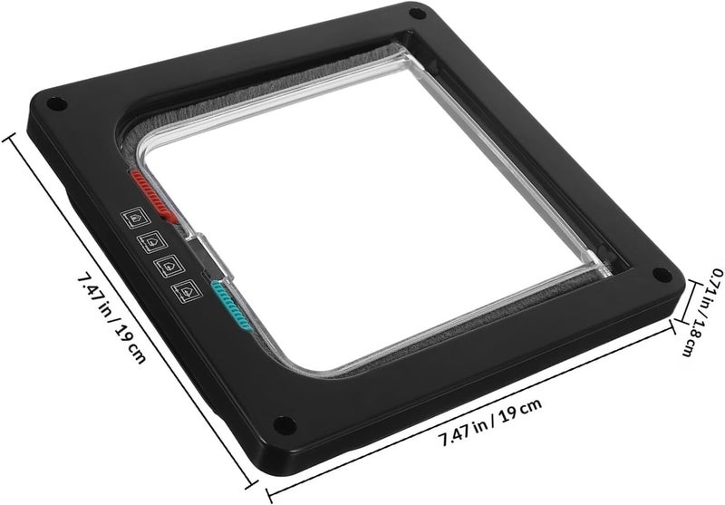 Cat Door for Interior and Exterior Doors Small 20x19x2cm Black Controlled Entry and Exit Suitable for Cats and Small Dogs - Image 2