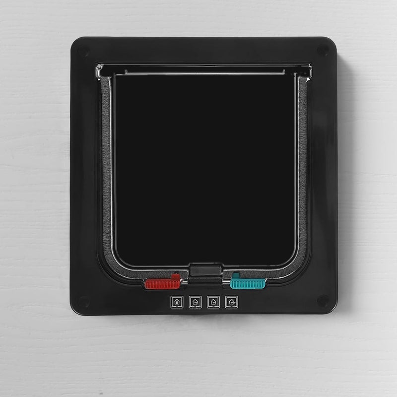Cat Door for Interior and Exterior Doors Small 20x19x2cm Black Controlled Entry and Exit Suitable for Cats and Small Dogs - Image 4
