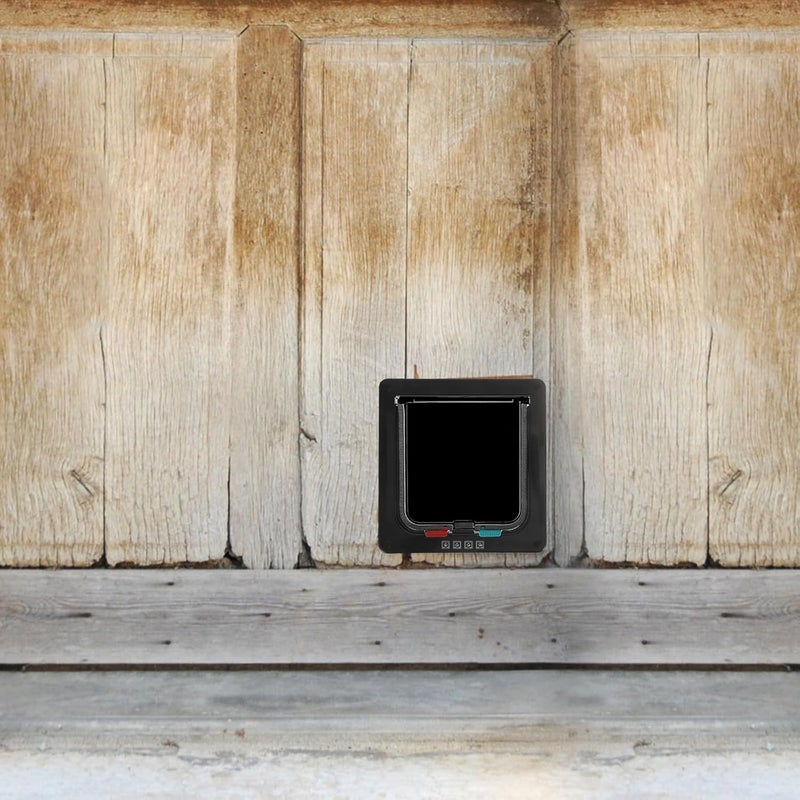 Cat Door for Interior and Exterior Doors Small 20x19x2cm Black Controlled Entry and Exit Suitable for Cats and Small Dogs - Image 5