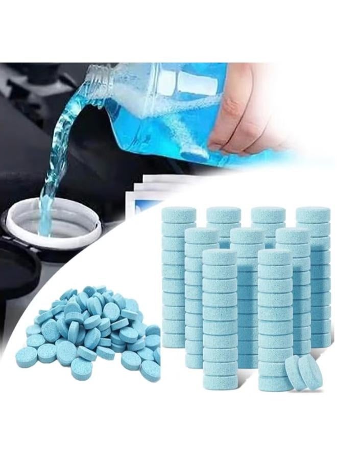 50 Pieces Windshield Washer Tablets Windshield Wiper Fluid Concentrated Glass Water Clean Tablets Solid Effervescent Window Washer Fluid - Image 1