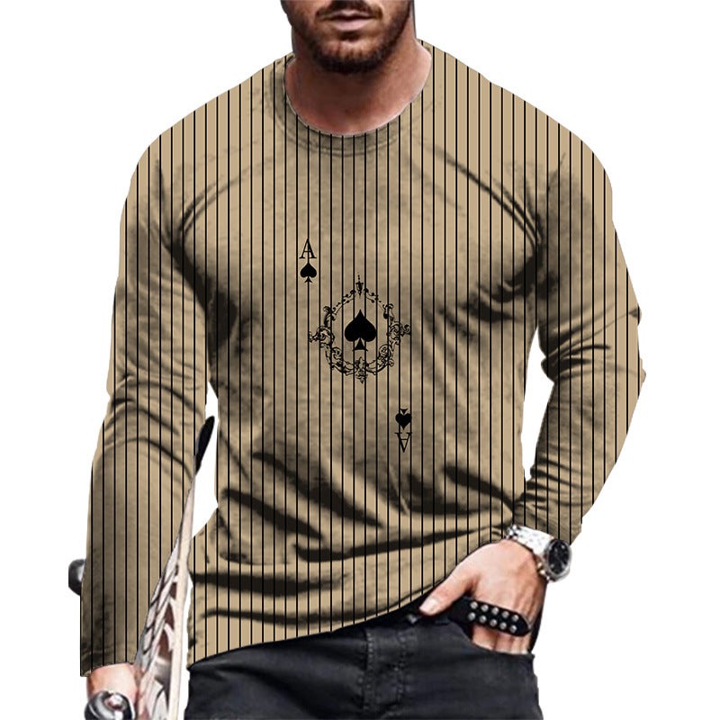 T-Shirt Men'S 2021 New Long-Sleeved Round Neck Daily Casual Men'S Pullover T-Shirt - Image 1