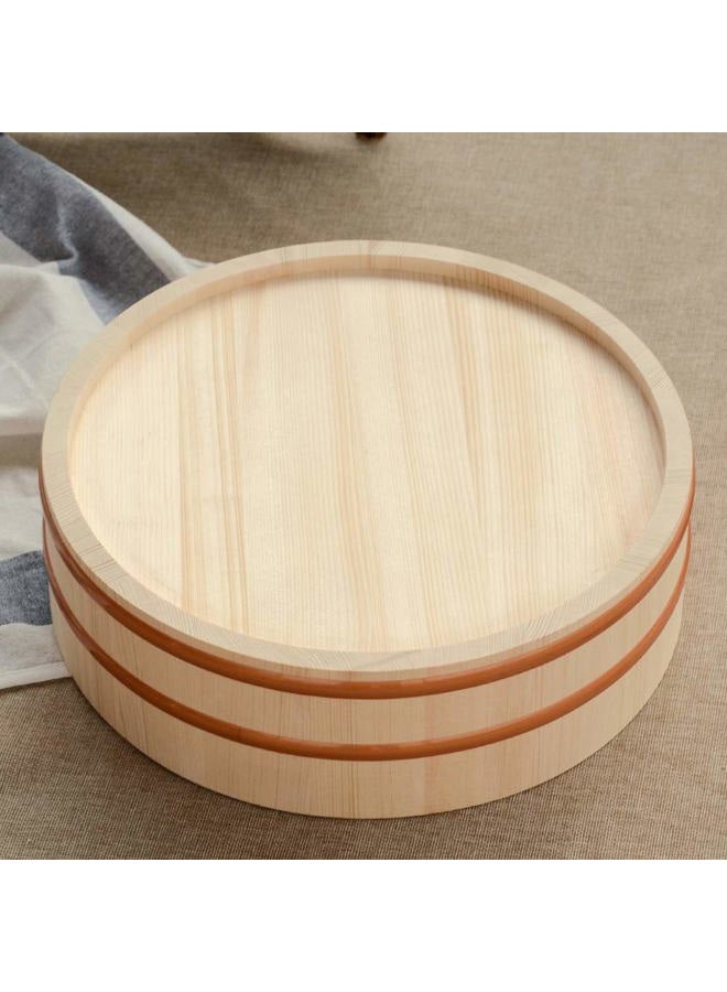 Kichgather 13 Inch Wooden Sushi Rice Bowl Hangiri Sushi Oke Rice Mixing Tub - Image 3