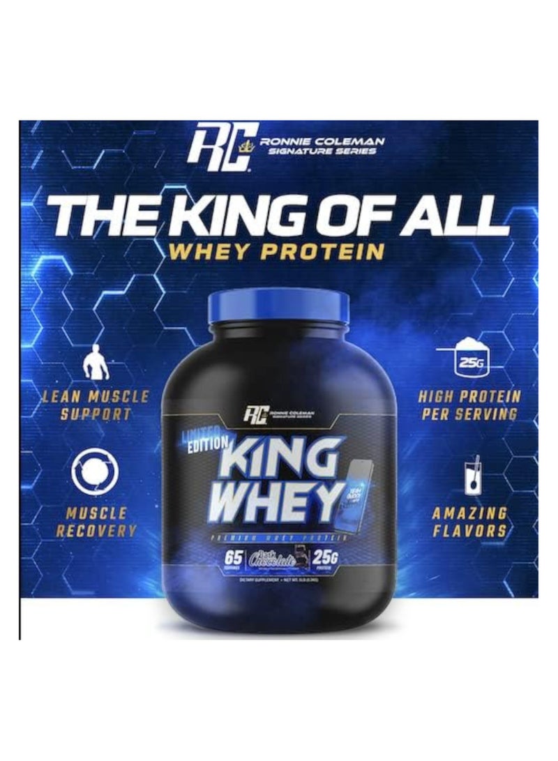 King Whey , Premium Whey Protein, Dark Chocolate, 5Lb