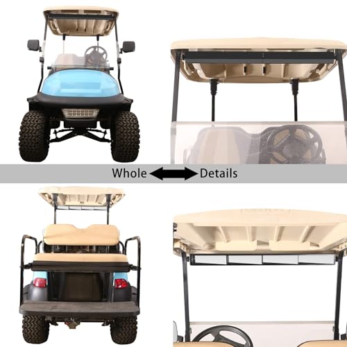 10L0L Universal Golf Cart 4 Panel Mirror Wide Angle Rear View Mirror fit EZGO,Club Car,Yamaha and Other UTV ATV & Truck Van - Image 4