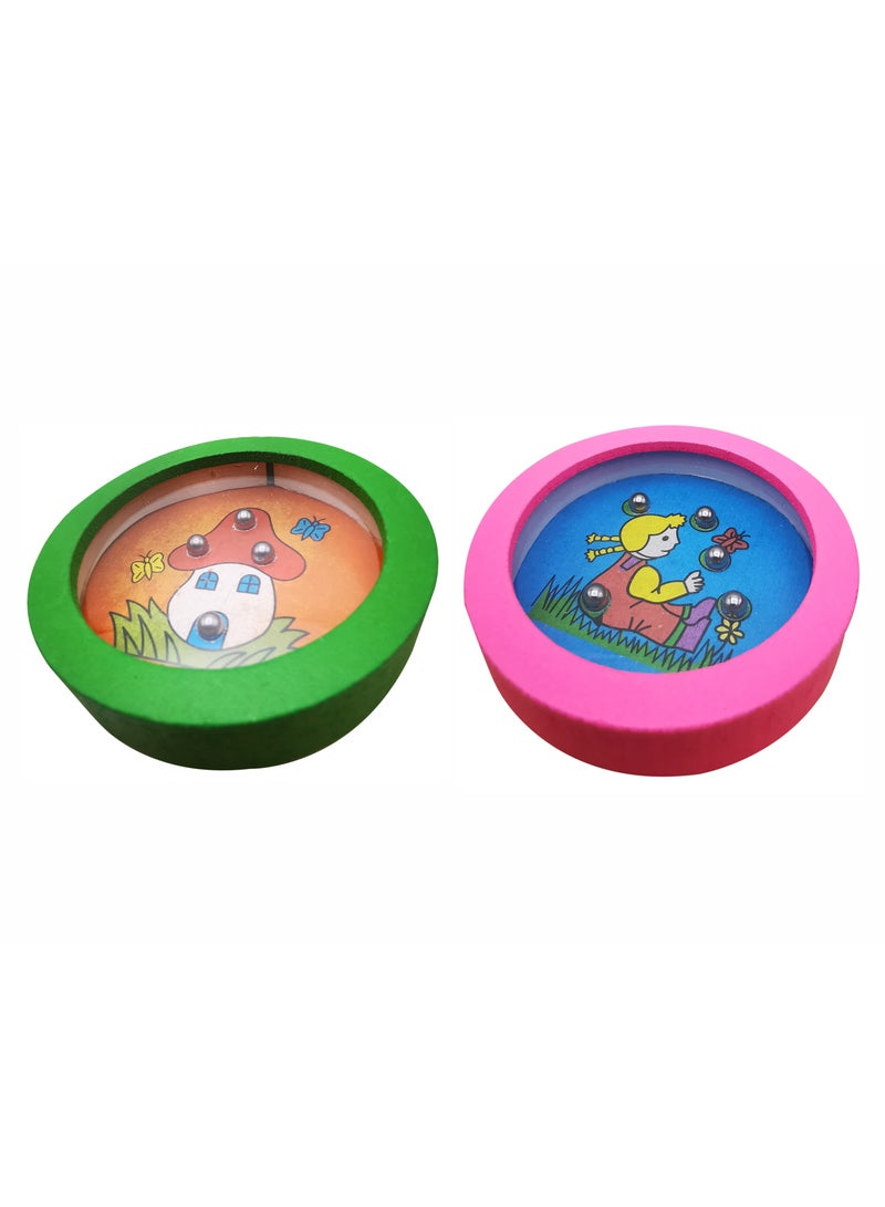Wooden Balance Ball Toys Handheld Maze Games for Kids Party Favors Party Games Goodie Bag Filler (2 pcs set) - Image 3