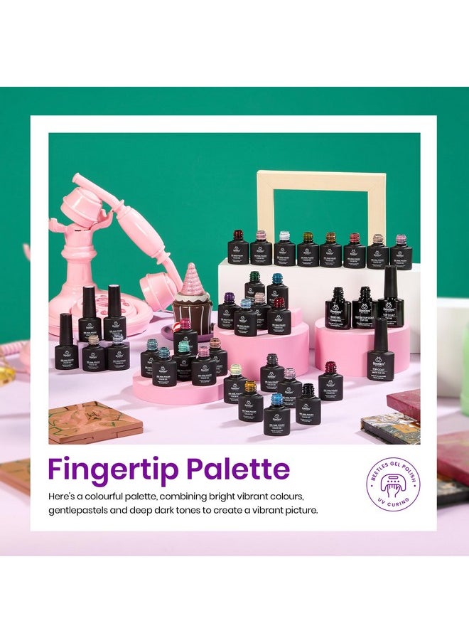 beetles Gel Polish - Beetles Gel Nail Polish Set 36 PCS- Spring Gel Polish 32 Colors with Base Top Coat Soak off U V Nail Gel Burgundy Red Pink Green Blue Purple Black White Gel Polish Set Valentines Day Gifts for Women - Image 1